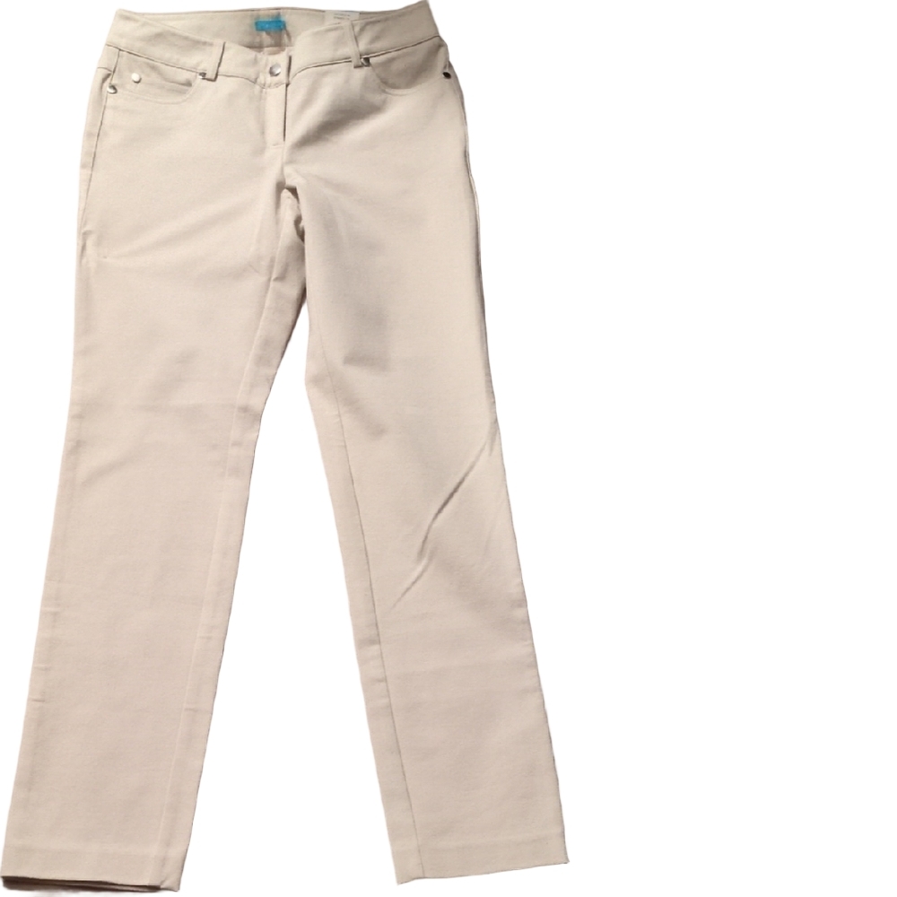 J. Mclaughlin Stone Felicity Slim Fit Front Fly Pants Size 2